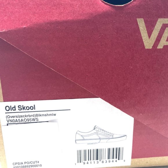 VANS Old Skool Oversize Checkerboard Black Canvas Shoes Men's Size VN0A5AO95WS - Picture 11 of 12